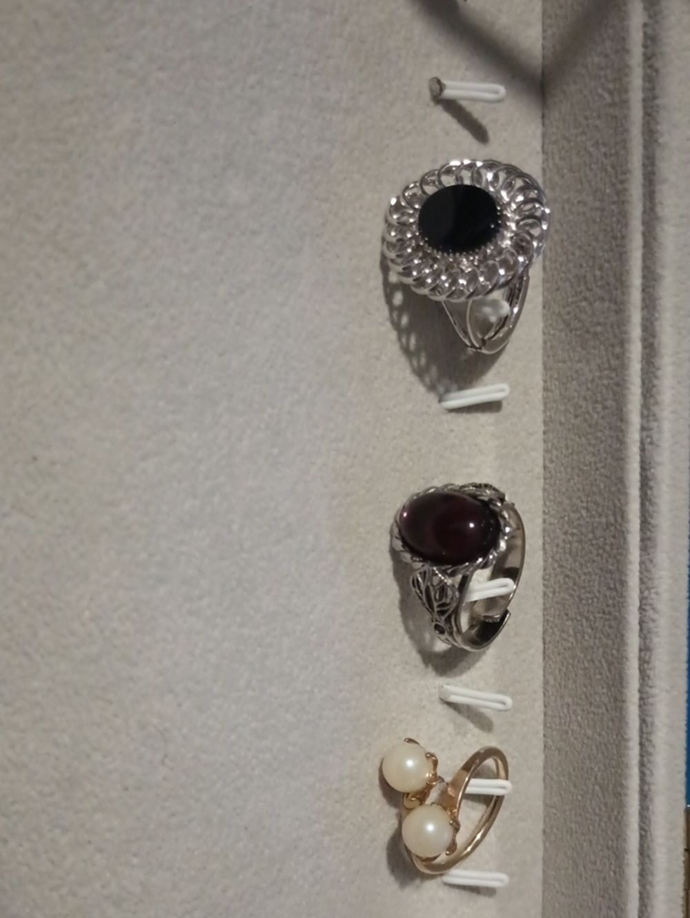Sterling Silver Black Stone Statement Ring - Unbranded